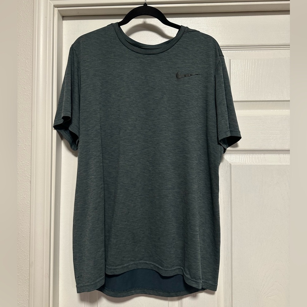 Nike Dri-Fit Short Sleeved Shirt Blue Green Men’s XL